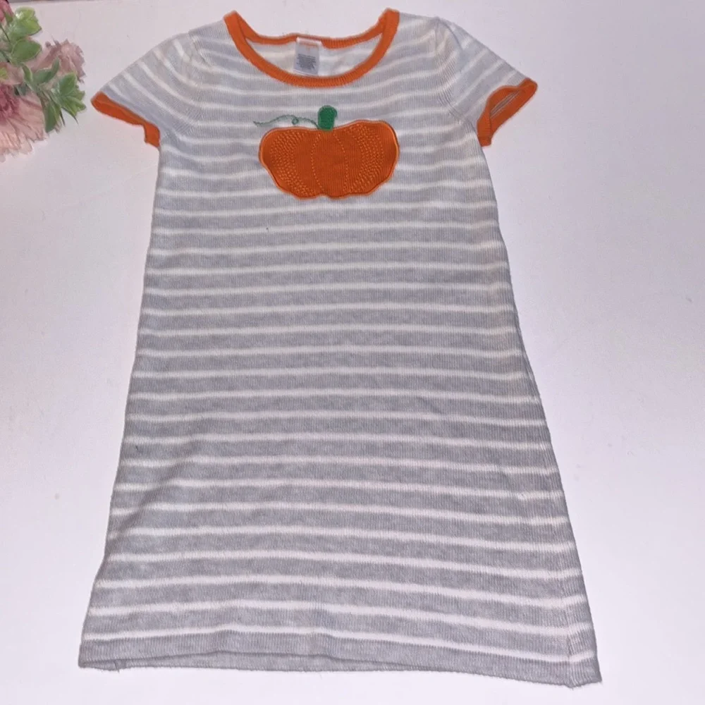 Pumpkin Sweater Dress Size 10 Gymboree Pumpkin Sweater Dress Gray Stripes
